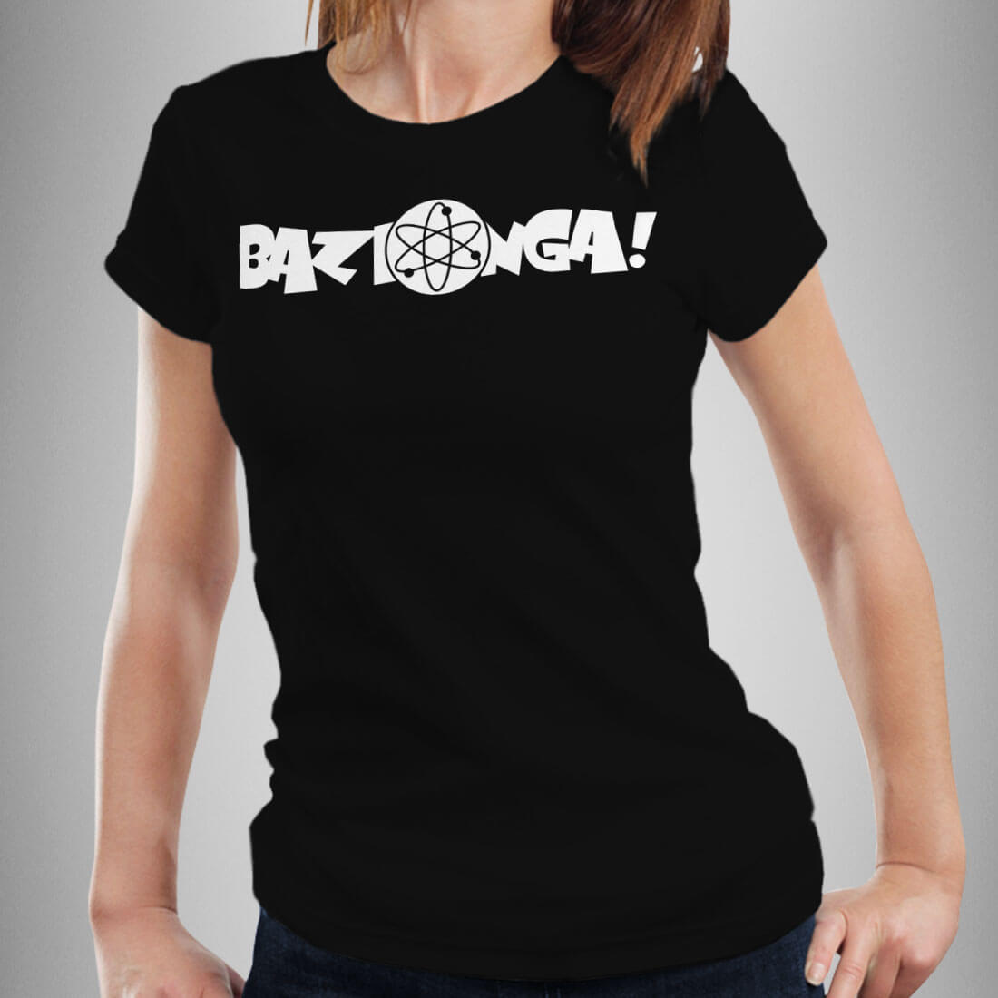 Bazinga Big Bang Theory Sheldon Nerd Fun modern woman TShirt bis 5XL WTD0024